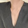 Luxury Vintage Star Compass Necklace Sparkling Full Diamond Fish Scale Layered Cross Tassel Collarbone Chain for Women