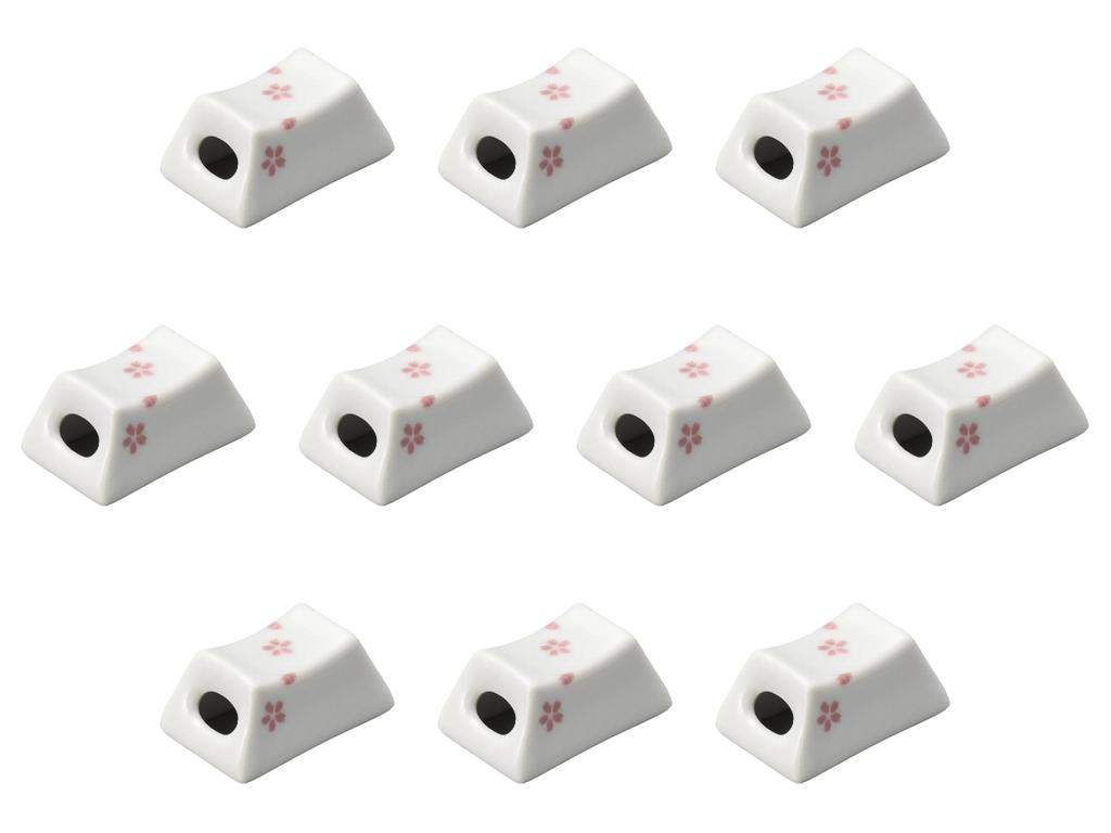Set of 10 Small Cherry Blossom Box Chopstick Rests x x 2 Chopstick Rests Setomonohonpo (Peach) [4.3 2.7 cm]