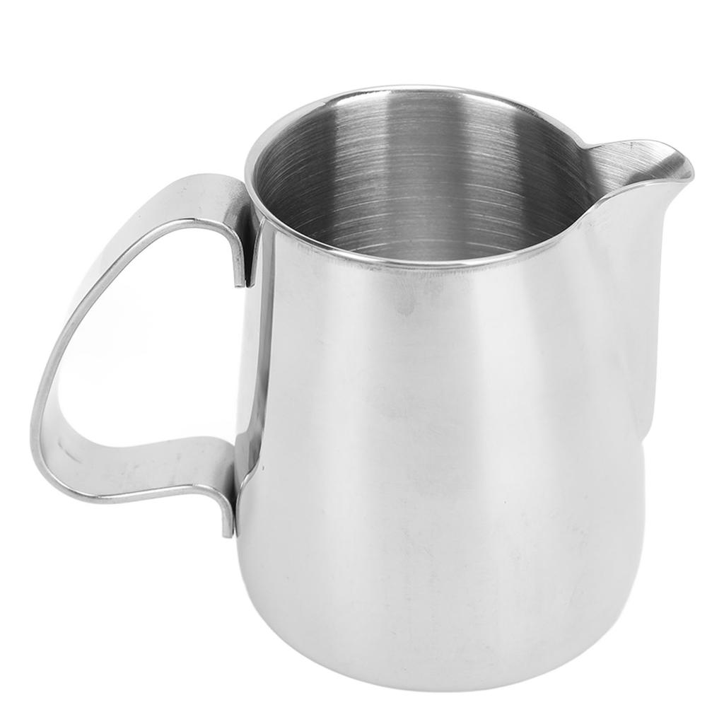 Aufschäumbecher 304 Edelstahl Tropffreier Spitzausguss Integrierter Milchaufschäumbecher Kaffee Dampfgießer 350ml