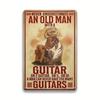 Decorate Your Bedroom with a Musical Flair: Vintage - Inspired Guitarist Metal Sign