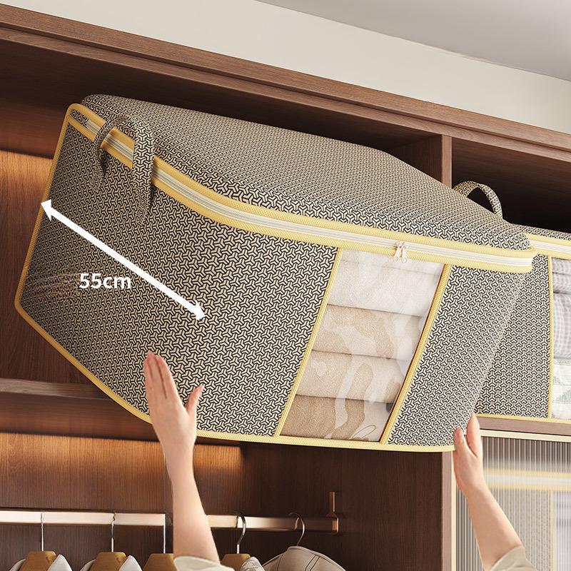 Extra-Large Foldable Storage Bag Portable Freestanding Organizer for Clothes Blankets  Bedding Storage