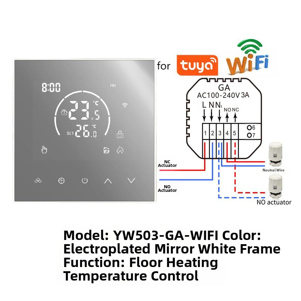 Smart For Heating Thermostat with WiFi Control Child Lock for Tuya Systems Compatible with Multiple For Heating Options