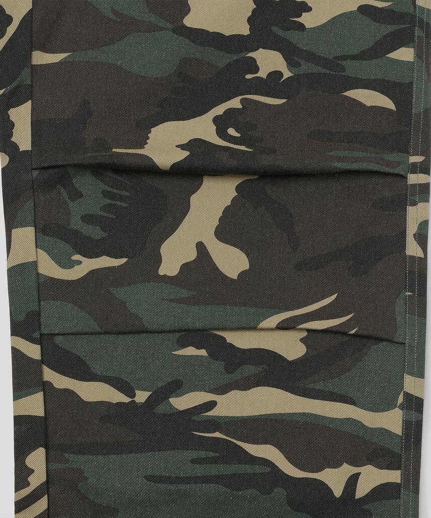 SLOW RECORD HOUSE Double Pintuck Cotton Pants_Camo (Vintage Green)