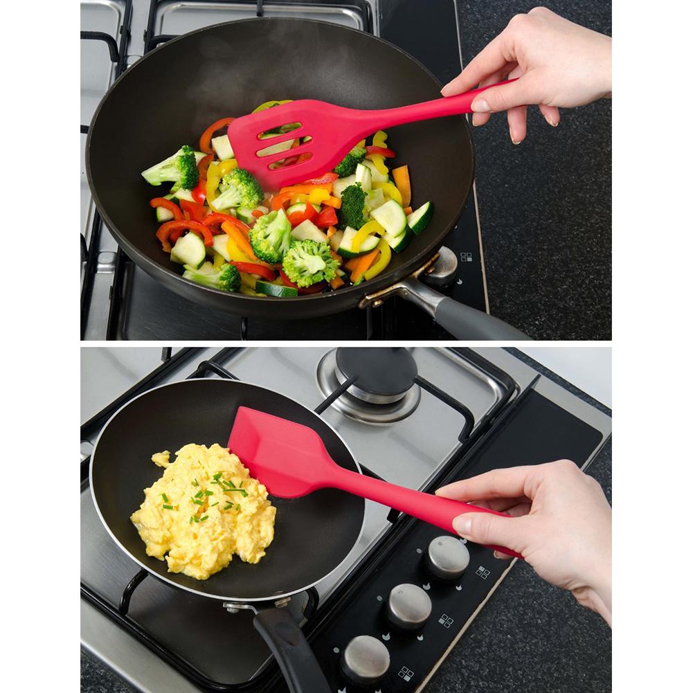Kolip 5pcs Silicone Kitchen Utensils Set With Scraper Spatula Egg Beater Heat Resistant Non-stick Baking Tools