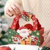 5pcs New Christmas Handle Treat Boxes Cartoon Santa Claus Paper Gift Packing Bag Navidad Decor Red Green Xmas Packaging