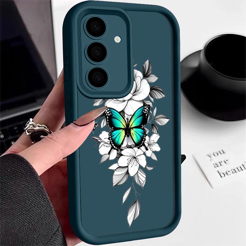 Case For Samsung Galaxy S24 S21 FE S25 S24 S23 S22 Ultra A56 A55 A54 A16 A15 A35 A25 5G Charming Butterfly Print TPU Phone Cover