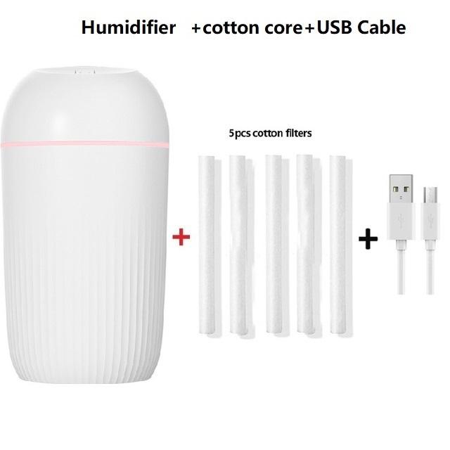 400ml Usb Silent Air Humidifier Night Light Aroma Diffuser Continuous/intermittent Spray For Car Purifier Aroma Anion Mist Maker