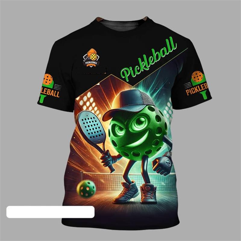 Pickleball T-shirt Team Sports For Men Clothing O Neck Short Sleeve T Shirts Cool Fashion Pattern Design Trend Outdoor Tee Top