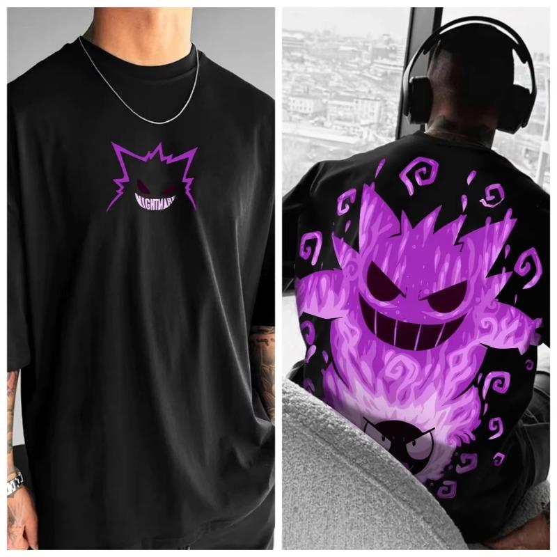 Pokémon Anime 2025 Summer Men's Harajuku T-Shirt Streetwear Cool Printed Loose Fit Casual Outdoor Short Sleeve Parent Child Top