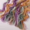 Soft Gradient Headscarf Breathable Cotton Hijab Stylish Tie-Dye Hijab  For Women