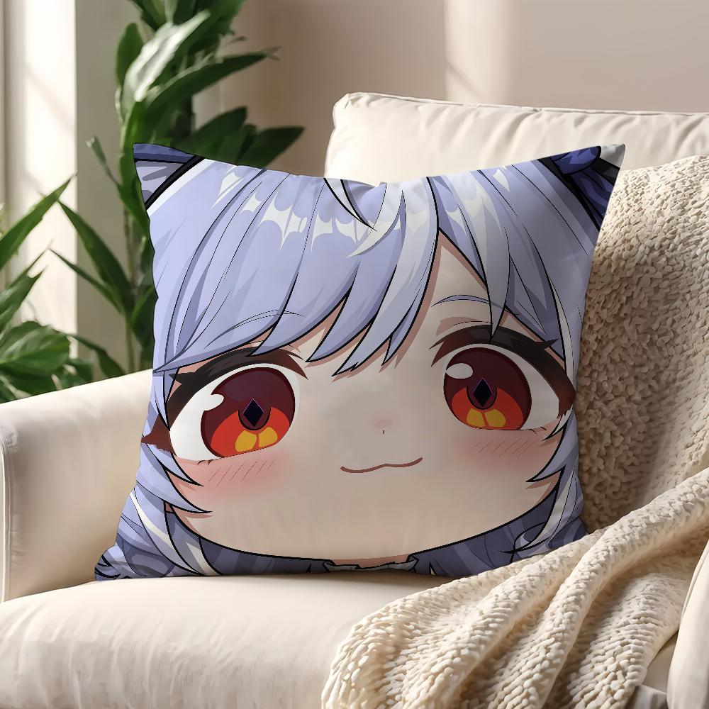 Game Cute  ZZZ Face Q-version Avatar Cushion Cover Pillow Cover Decoration Room Home Sofa Living Office Car Nordic Simplicity