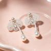Vintage Black Series Stud Earrings 925 Silver Needle Minimalist High-End Personality Accessories for Women