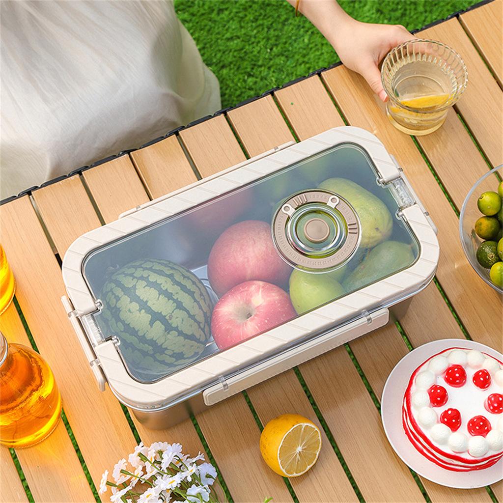 304 Stainless Steel Food Storage Container 2200ml-5800ml Capacity Portable Design For Outdoor Travel Home Use