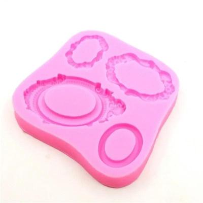 NEW Vintage Rectangle Frame Creative Handmade Mould Silicone 3D Mirror Frame Molds DIY Cake Decorating Fondant Tools Accessories