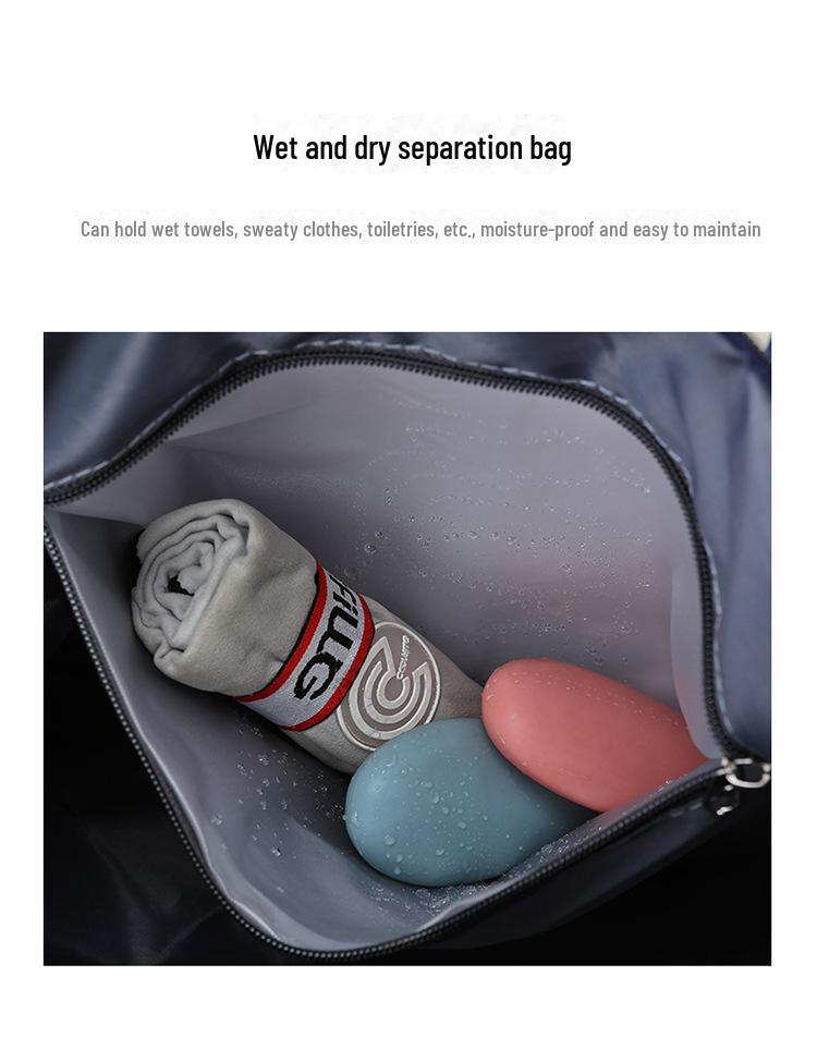Multifunctional Yoga and Sports Travel Bag with Dry/Wet Separation, Large Capacity, and Trolley-Ready Design.
