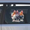 Farm Chickens Car Stickers Waterproof Vinyl Decals Auto Body Window Bumper Decor Motorcycle Helmet Stickers TM197