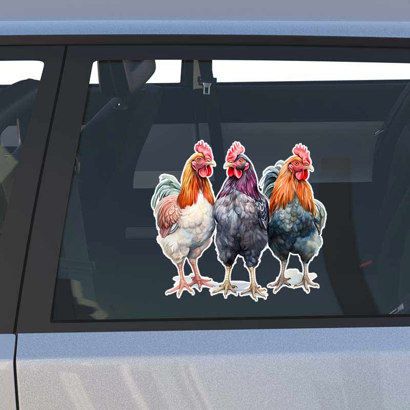 Farm Chickens Car Stickers Waterproof Vinyl Decals Auto Body Window Bumper Decor Motorcycle Helmet Stickers TM197