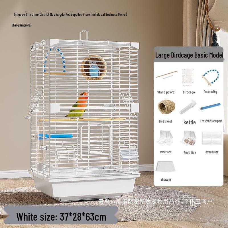 Luxury Birdcage with Breeding Box for Parrots and Budgies - Large Aviary for Cockatiels, Mynas, and More