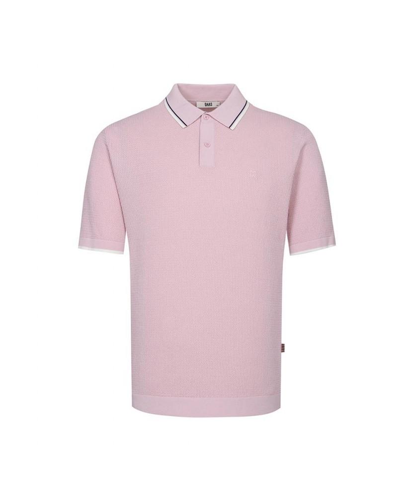 Dagseusyeocheu Cotton Blend Short Sleeve Collared Knit Pink_Dls1Swts110P1