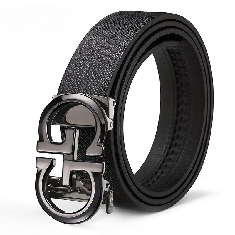 

Мужской ремень с автоматической пряжкой, выбор, модный ремень из натуральной кожи, мужской ремень для среднего и молодого возраста, повседневный, деловой, трендовый 125cm