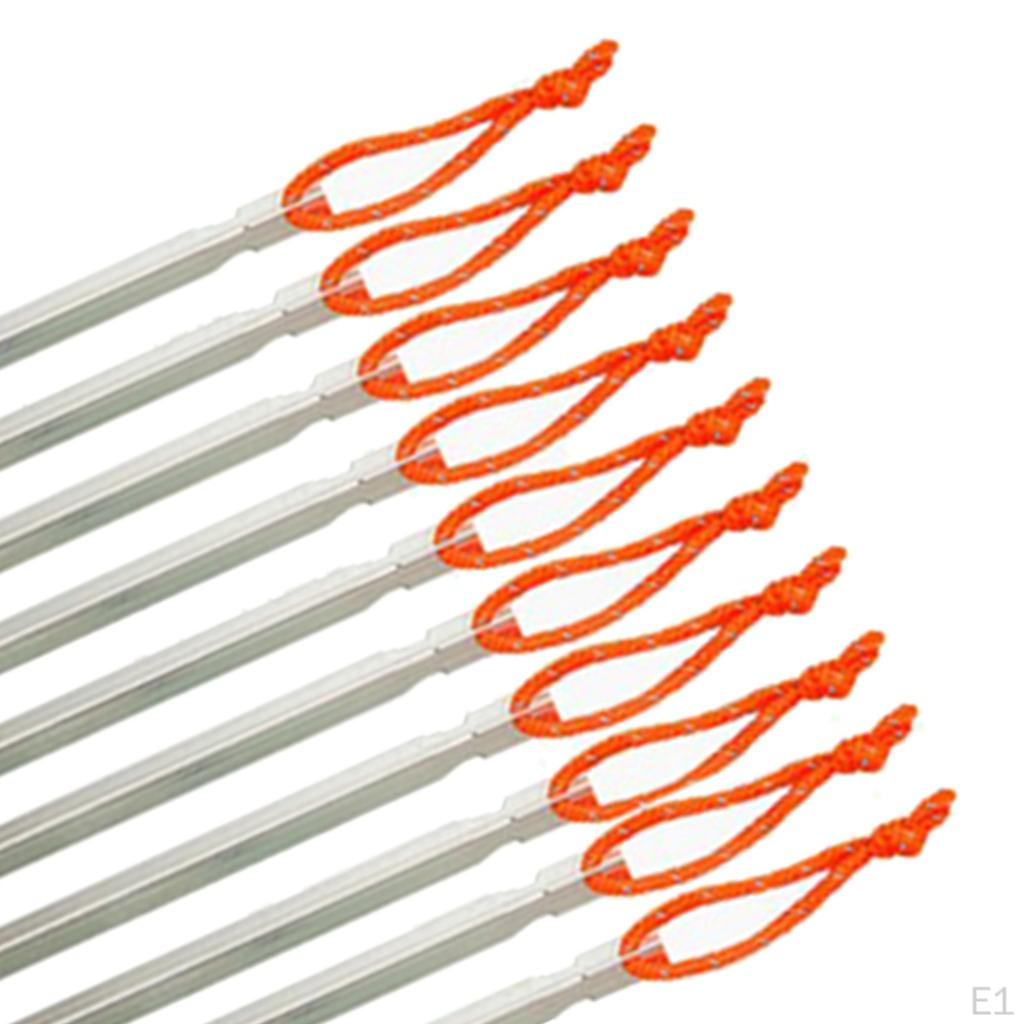 10 Pack Heavy Duty Aluminum Alloy Tent Stakes