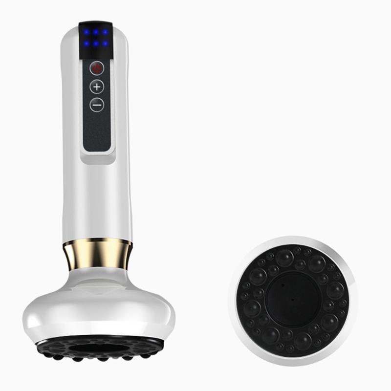 Electric Meridian Brush Multifunctional Scraping Machine Handheld Cupping Device Electric Vibrating Massager for Neck белый