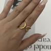 Punk Exaggerated Irregular Metal Wide Rings for Women Men Stacked Texture Strip Gold Color Finger Rings Stainless Steel Jewelry