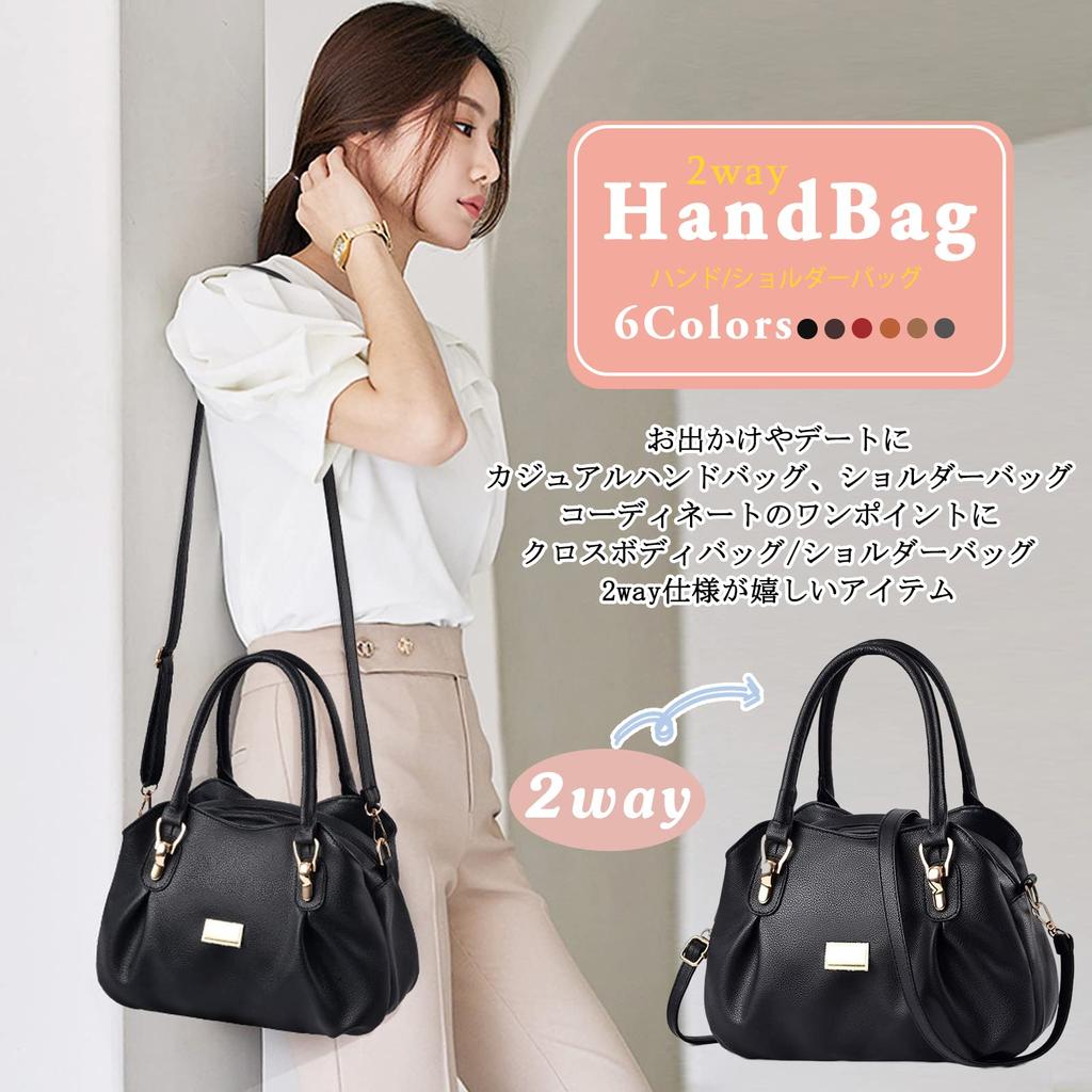 NICOLE & DORIS Damen Handtasche, 2-Wege-Tasche, PU-Leder, Niedliche Umhängetasche mit Abnehmbarem Riemen, Stilvoll, Groß, Mehrfarbig, Großes Fassungsvermögen,