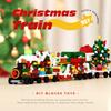 Non-Toxic New Christmas Mini Building Block Santa Claus Train Model Building Block Diy Ornaments Bricks Toys For Children Adult Gift