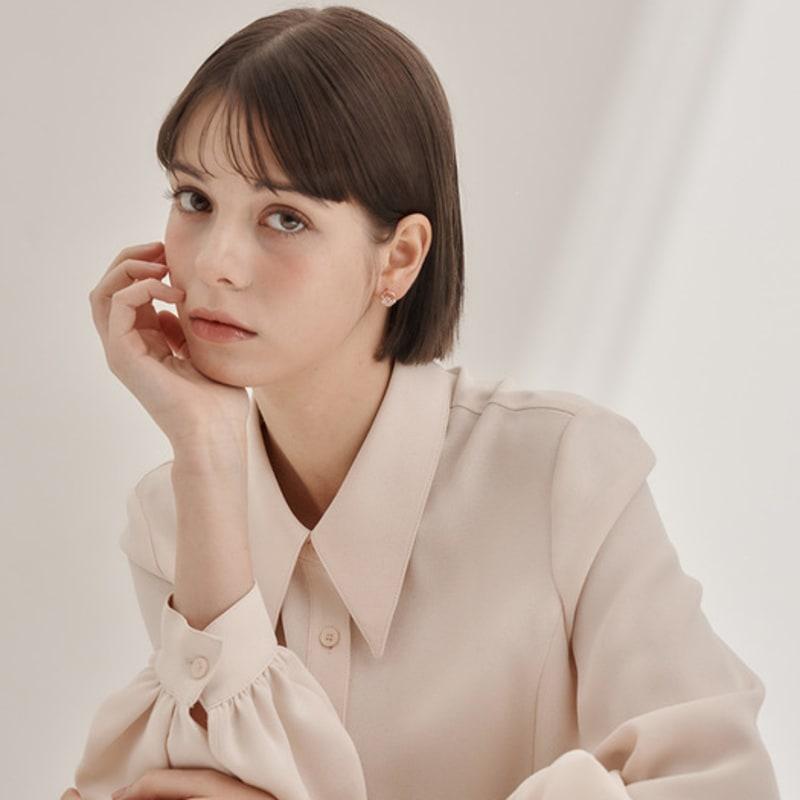 ELLE Jewelry 14K GF Hexagonal Cubic Point Earrings ELGPEE563