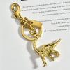 Dinosaur Bag Charm Keychain With Gold Plating For Cute Animal Bag Accessory