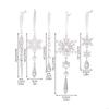 Pack Of 18 Crystal Acrylic Christmas Tree Hanging Snowflake For Holiday