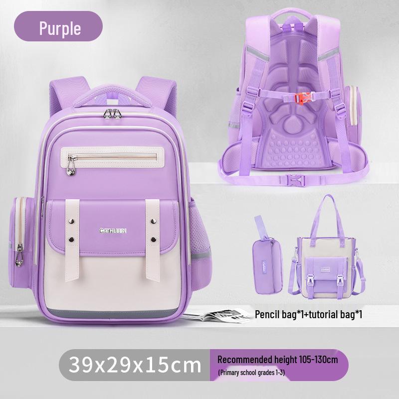 Capybara Oxford Spine-Support Backpack for Grades 1-6: Boys & Girls School Bag