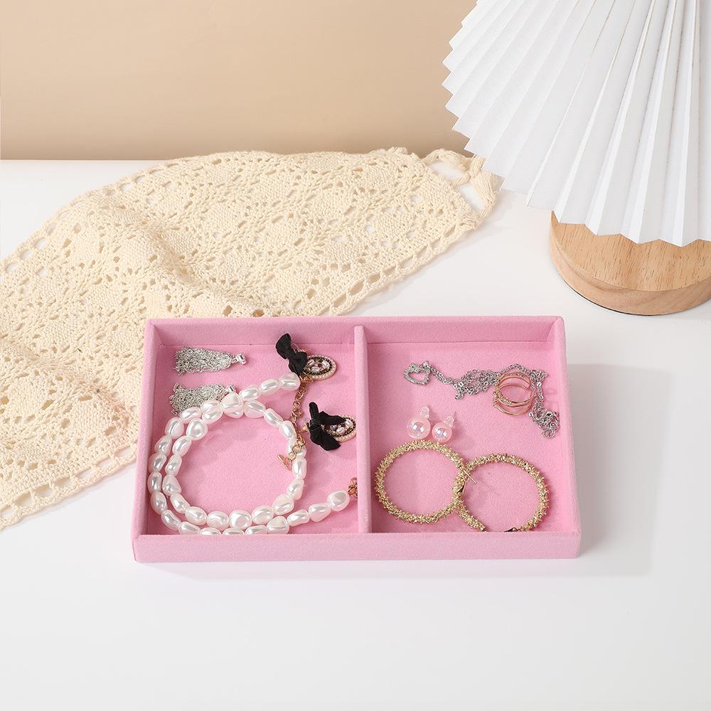 Multi-Style Plush Jewelry Storage Box with Drawers