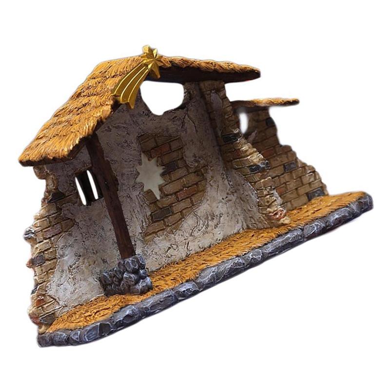 M-Modern-Traditional Christmas Shed Christmas Shed Decoration Religious Statue Decoration Resin Crafts