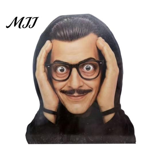 Horror House Ornaments Scary Peeper Hitchhiker Prop, Realistic Mask Prop for Jump Scare, Halloween Decorative Window Silhouettes Adults, Creepy Prank