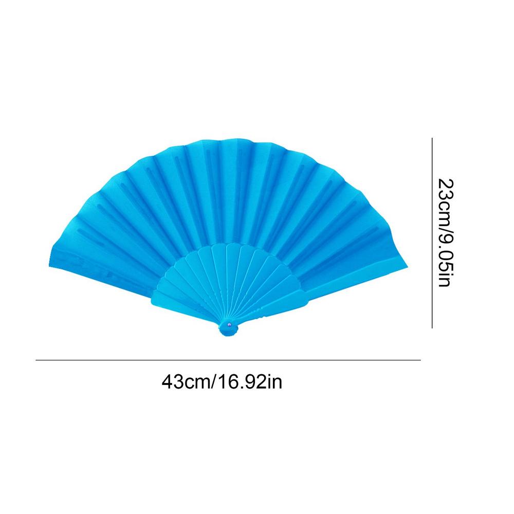 Plastic Bone Dance Fan Tai Chi Fan Yoga Kung Fu Performance Hand Folding Stage Fan Chinese Chinoiserie Wedding Party Decor