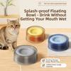 Non-Slip Base Pet Floating Water Bowl Large Capacity Cat Bowl Dog Drinking Bowl  Indoor Outdoor