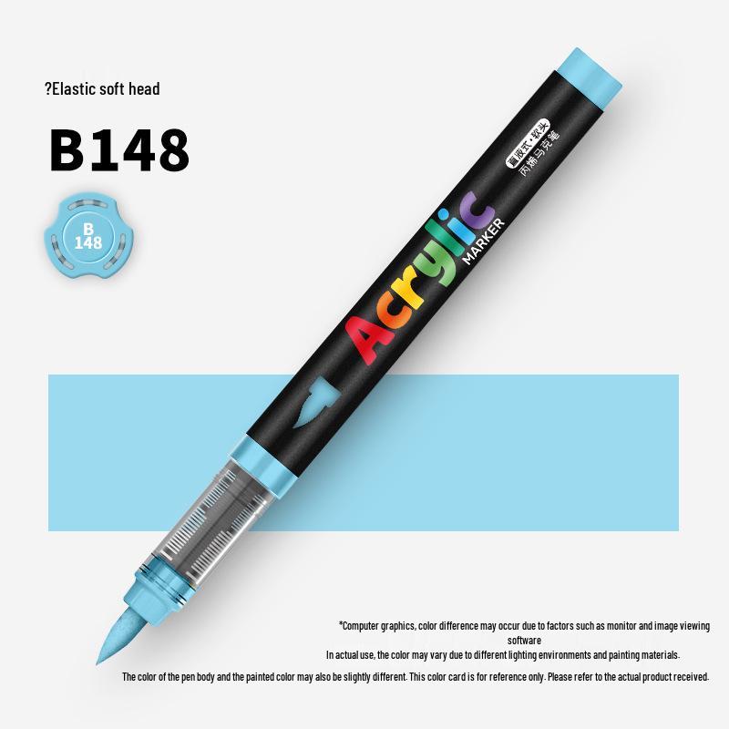 60-Color Soft Tip Liquid Ink Acrylic Marker Set for Primary School Art