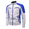 Veste de motard Couleurs contrastées stylées Manteau classique de motard Veste pour homme Moto Baseball Homme Y2K-Harajuku Patchwork