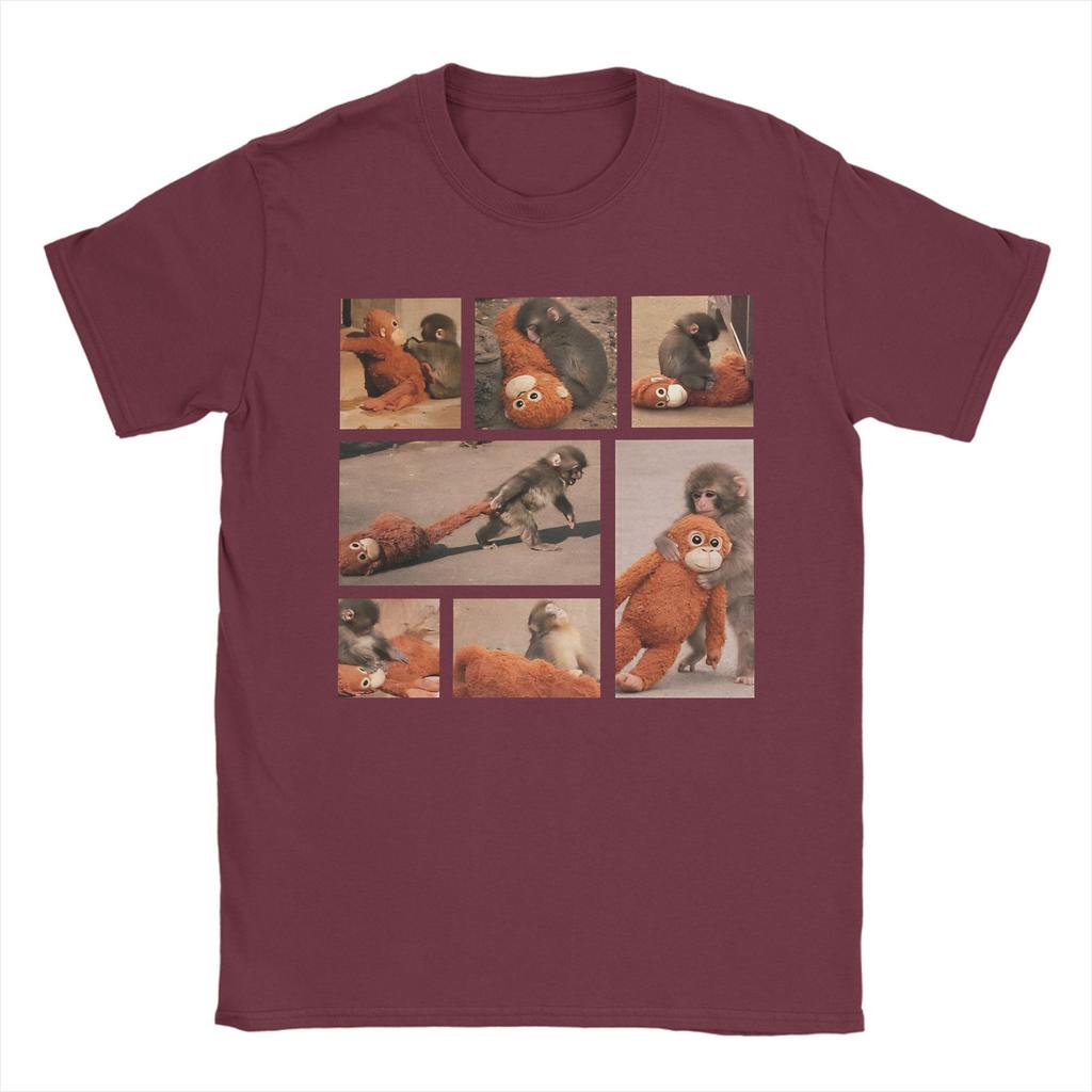 Punch Monkey Funny Animal T Shirt Summer Pure Cotton T Shirts For Adult Hippie Casual Tshirt Short Sleeve Vintage Top Tees