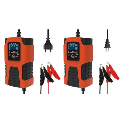 6V 12V 2A Digital Car Battery Charger LCD Display Intelligent Pulse Battery Charger Smart Battery Charger for Lead-Acid GEL AGM