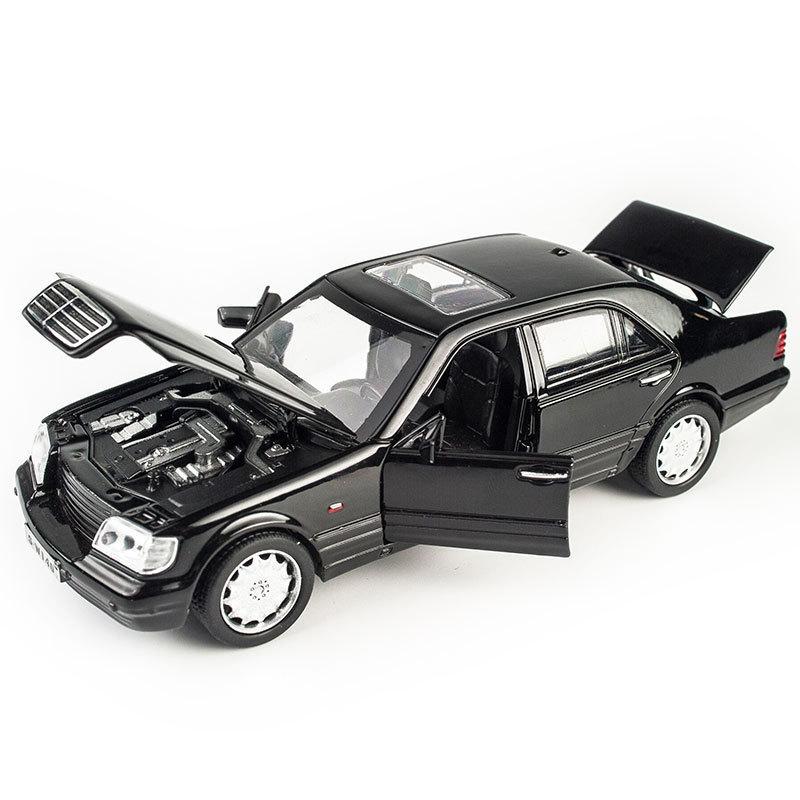 132 Benz W140 Classical Toy Car Model Diecast Alloy Cars With Sound Light Gift
