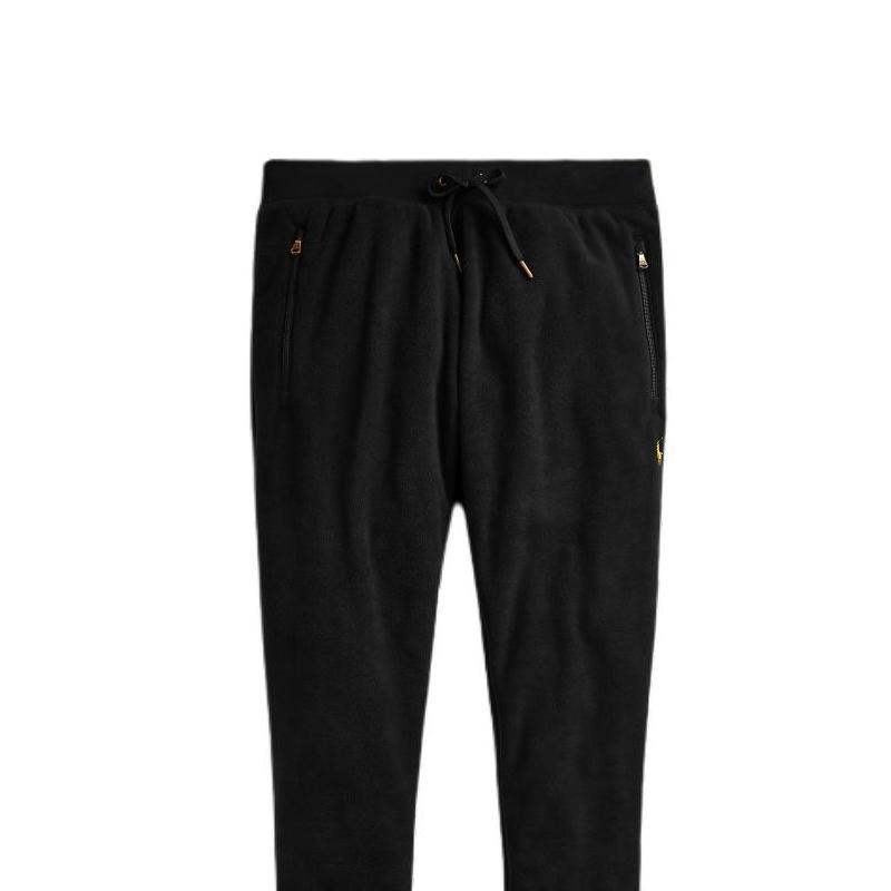 Polo Ralph Lauren SS23 Lunar New Year Collection Solid Color Lace-Up Jogging Knit Pants Men Pants Black MNPOPNT1BQ20185-001