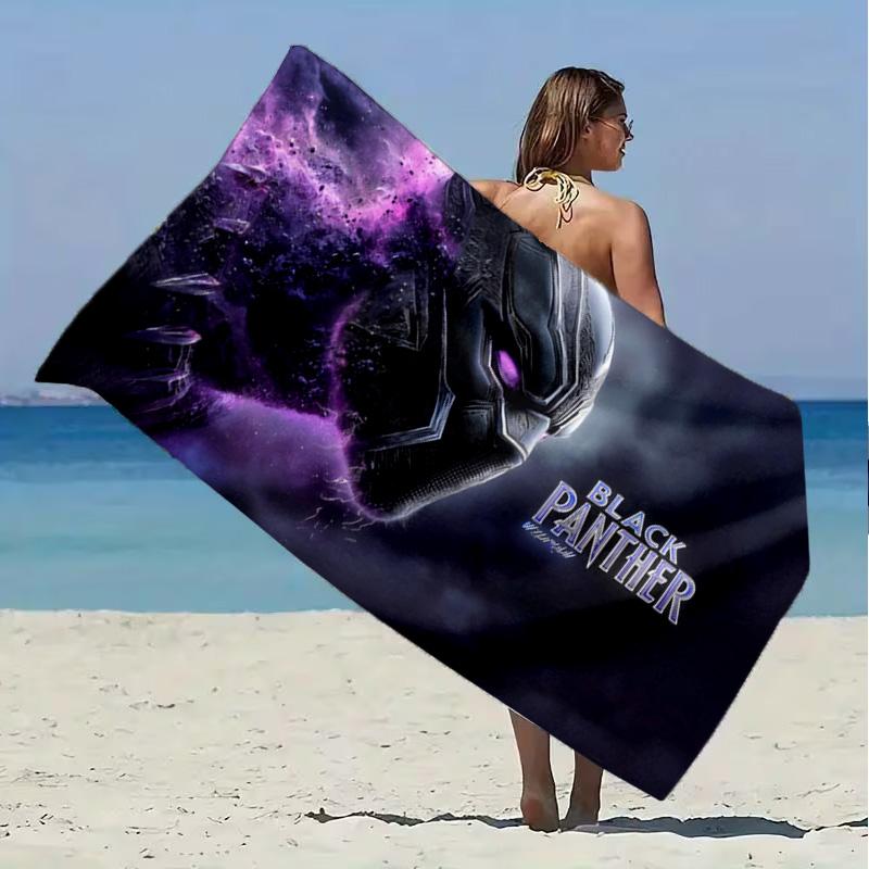 Black panther Beach Towel Microfiber Beach Towel Super Soft & Absorbent for Bath, Beach, Travel  Bath Time Accessory, Fan gifts