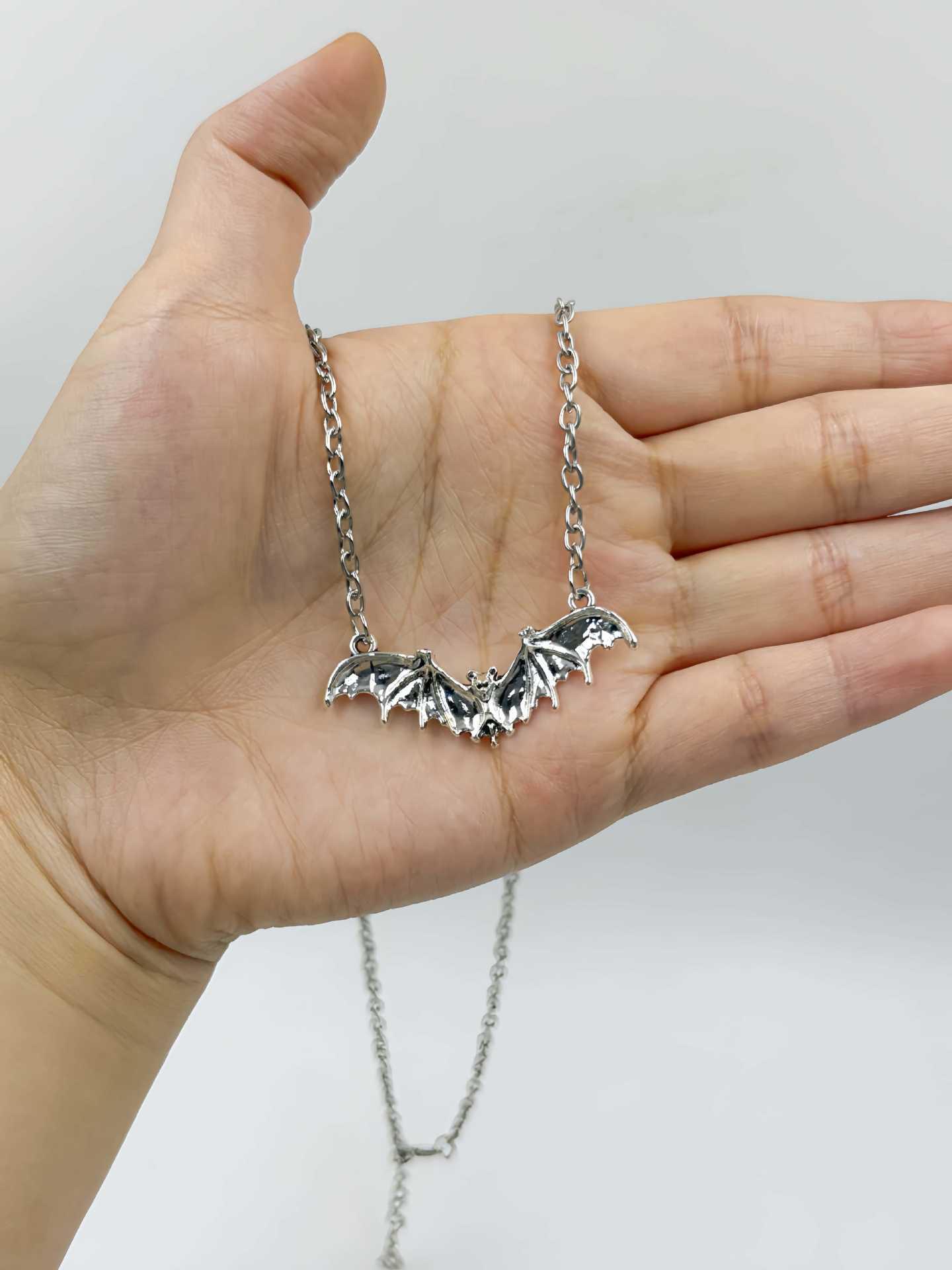 Готический Панк Подвеска Летучая Мышь Ожерелье - Модный Аксессуар на Хэллоуин