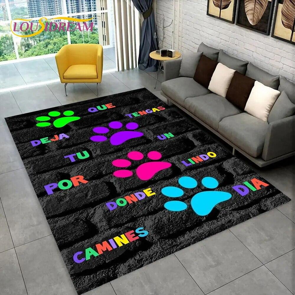 Domácí mazlíčci Footprint Sole Series 3D Area Koberec Velký,Koberec do obývacího pokoje Ložnice Pohovka Rohožka Dekorace,dětská protiskluzová podložka na podlahu