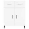Vidaxl Display Cabinet, White, 69.5X34X180 Cm, Wood-Based Material