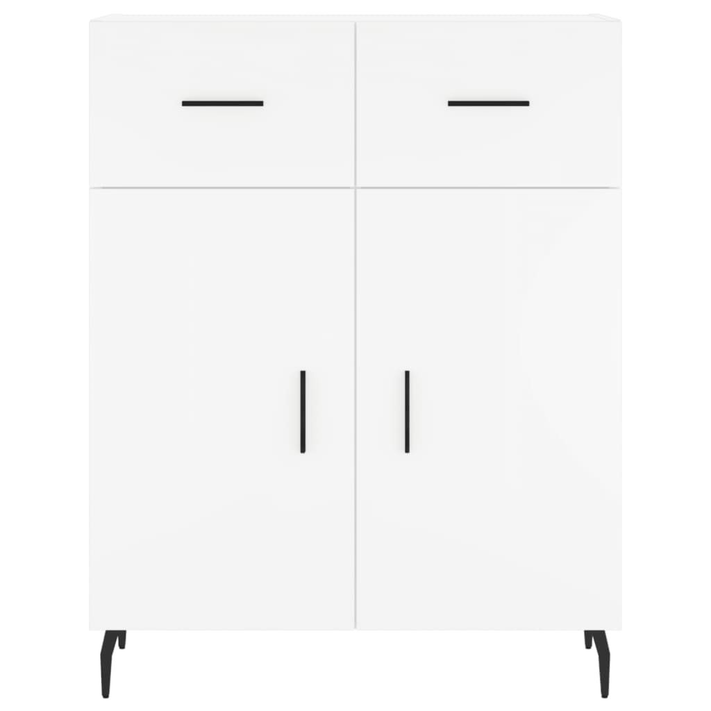Vidaxl Display Cabinet, White, 69.5X34X180 Cm, Wood-Based Material