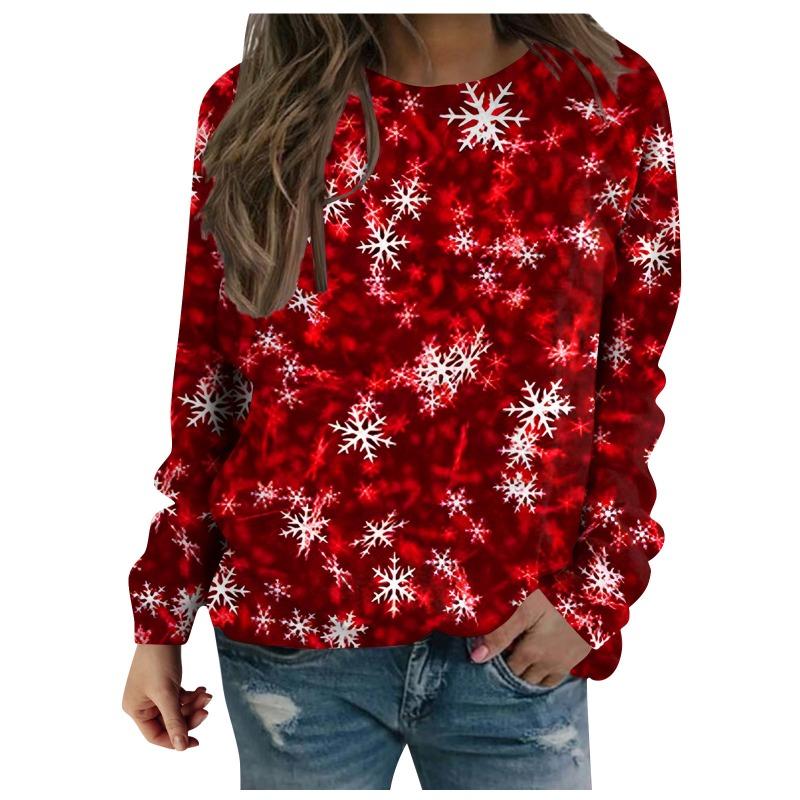 Christmas Casual Women's Hoodie 3D Printed Long Sleeved Loose Women's Spring Autumn Fashion Sweatshirt
